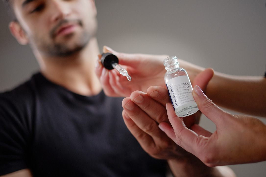 Professional aesthetic products and serums used by aesthetic nurses in dermal filler treatments