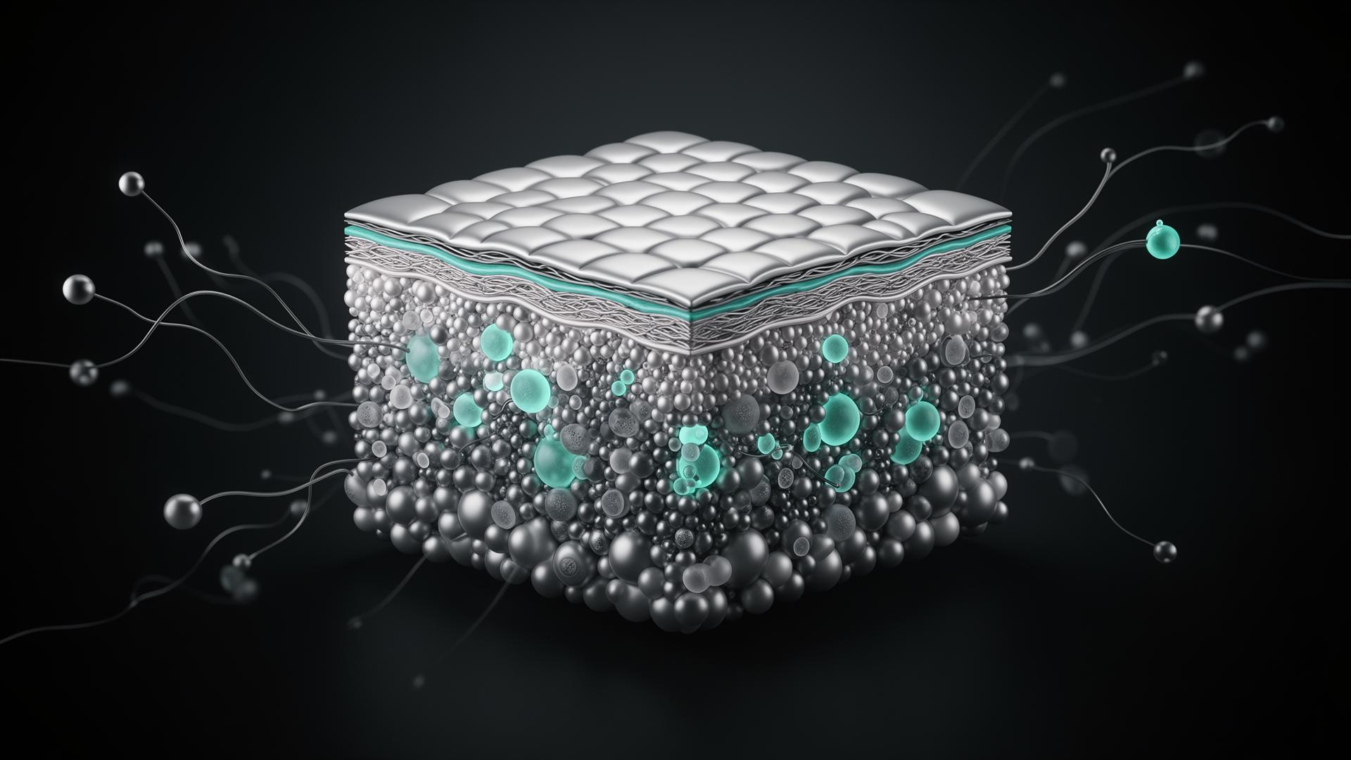 Abstract visualization of skin layers and dermatological assessment