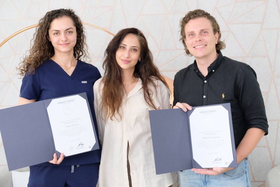 Harley Street Institute graduates receiving their Botox training certification