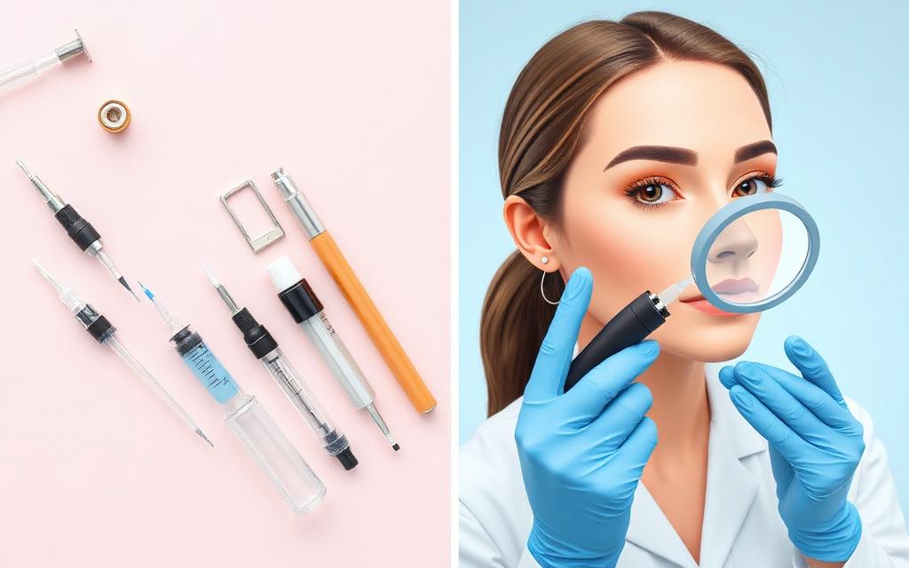 Split visual comparing treatment tools versus clinical assessment approach