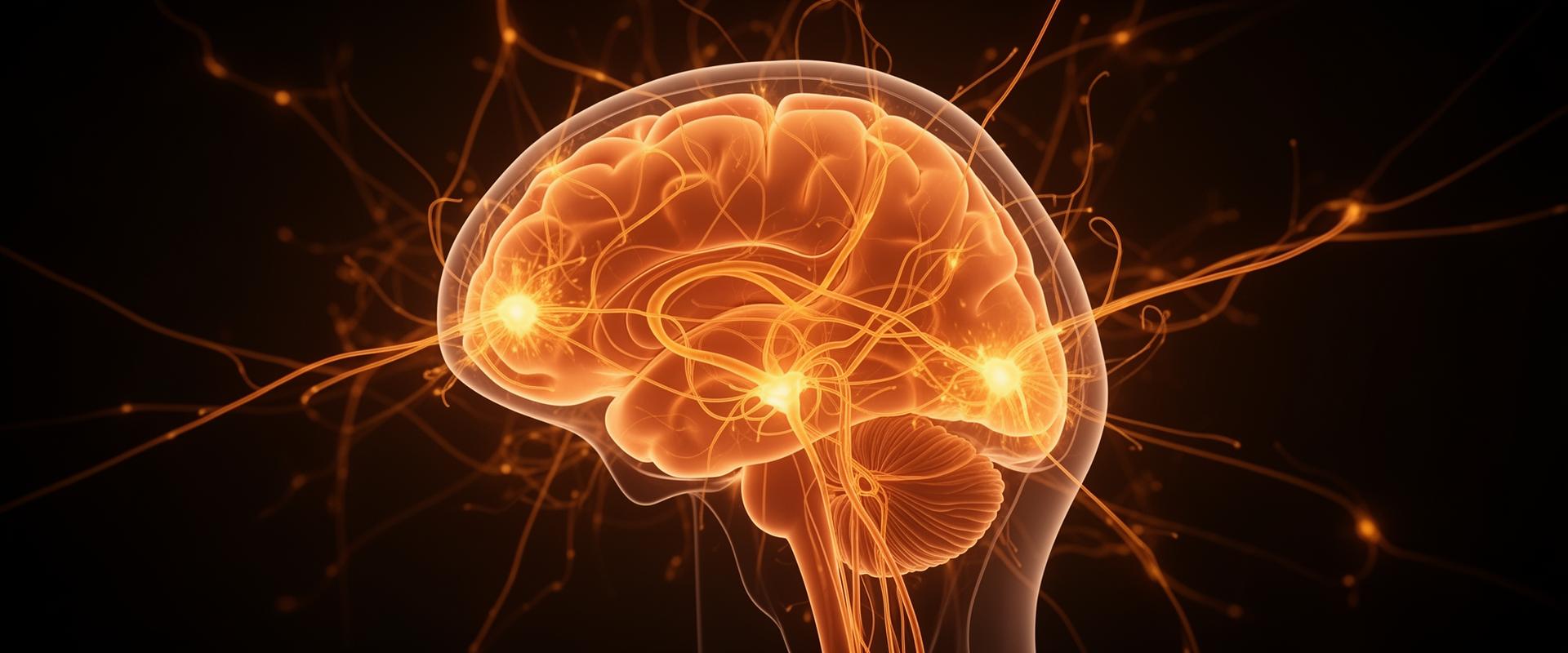 Abstract visualization of neural stress and dopamine pathways in behavioural ageing medicine