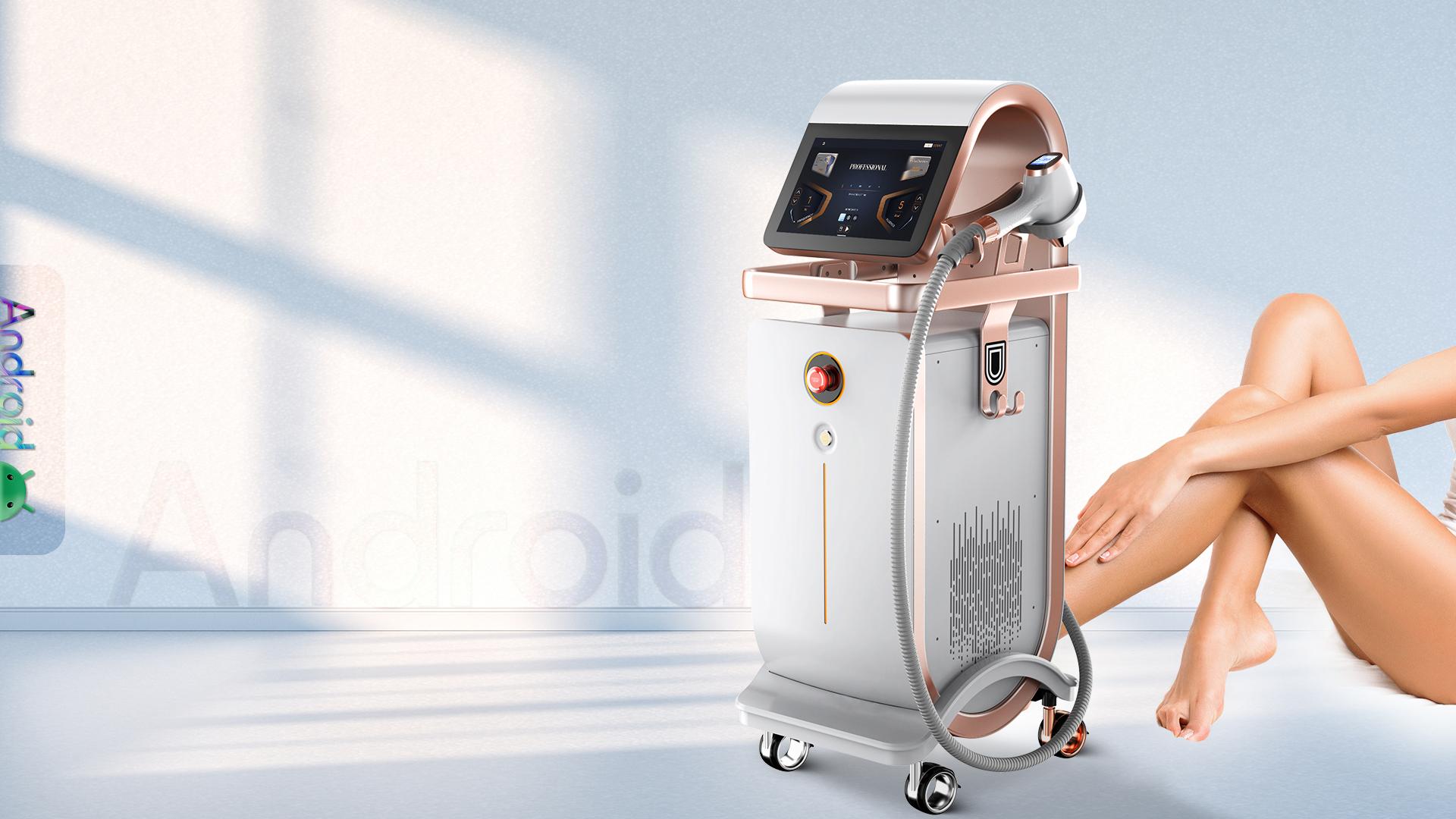 Zephyra triple wavelength diode laser system showing 755nm, 808nm, and 1064nm technology