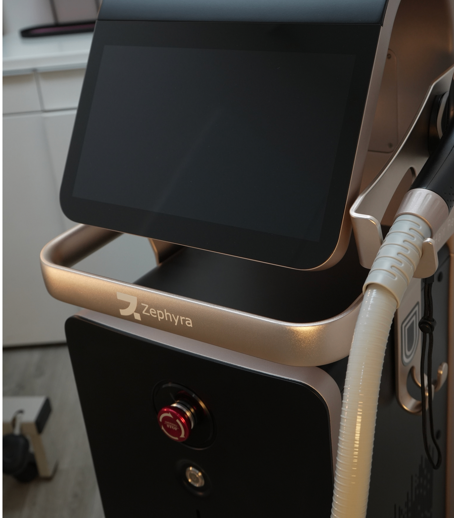 Professional laser hair removal machine control panel - Zephyra diode laser with Android Ai technology interface